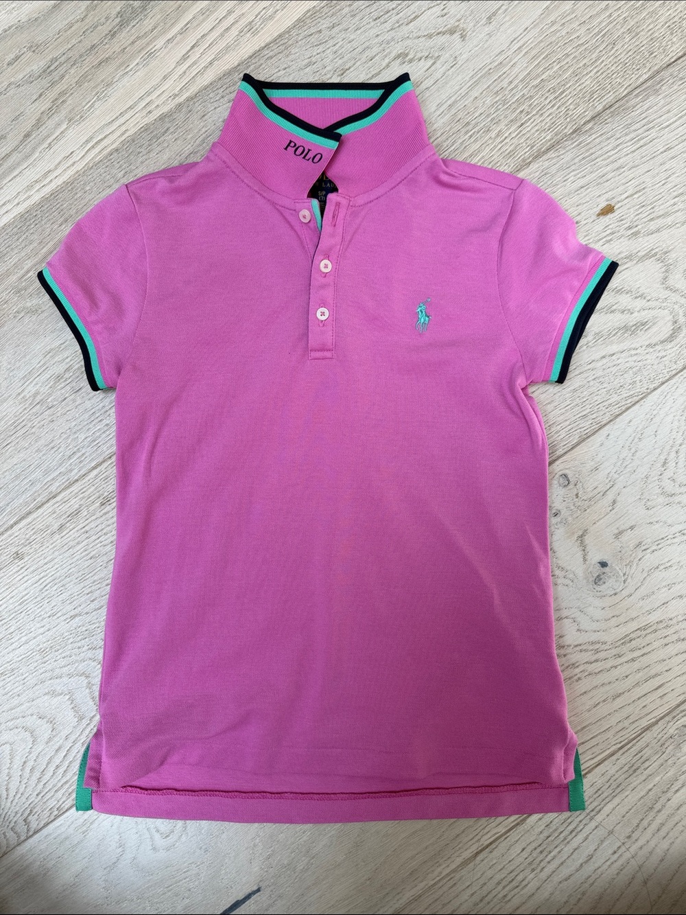 Like new girls Ralph Lauren Pink Polo size Small 7